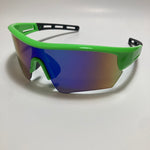 mens and womens mirrored green and blue running sunglasses