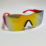 mens and womens mirrored red yellow and orange running sunglasses 