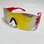 mens and womens mirrored red yellow and orange running sunglasses 