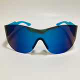 mens and womens mirrored blue running sunglasses 