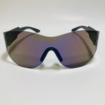 mens and womens mirrored black and blue running sunglasses