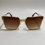 gold and brown square womens sunglasses