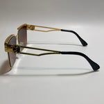 gold and brown square womens sunglasses