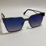 womens black and blue square sunglasses