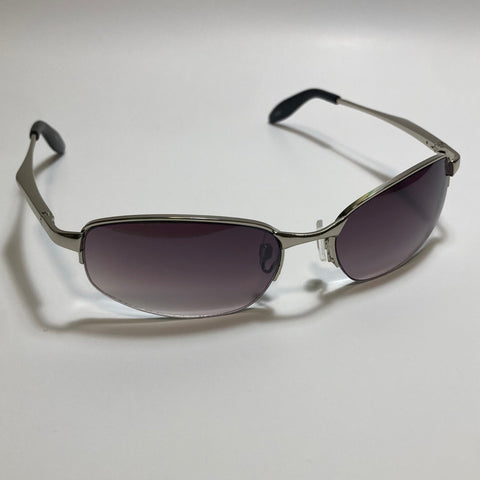 mens and womens silver and gray metal frame wrap y2k sunglasses