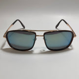 mens and womens gold brown and blue mirrored aviator sunglasses