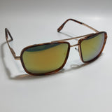  mens and womens gold orange and brown mirrored aviator sunglasses