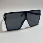 Womens oversized black shield sunglasses