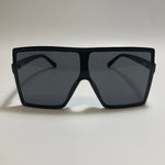 Womens oversized black shield sunglasses