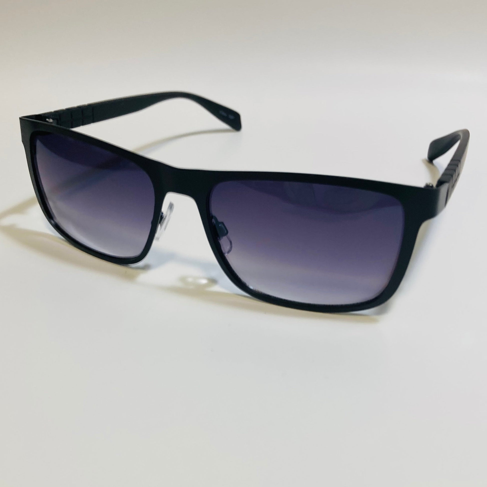 mens metal frame black rectangular sunglasses