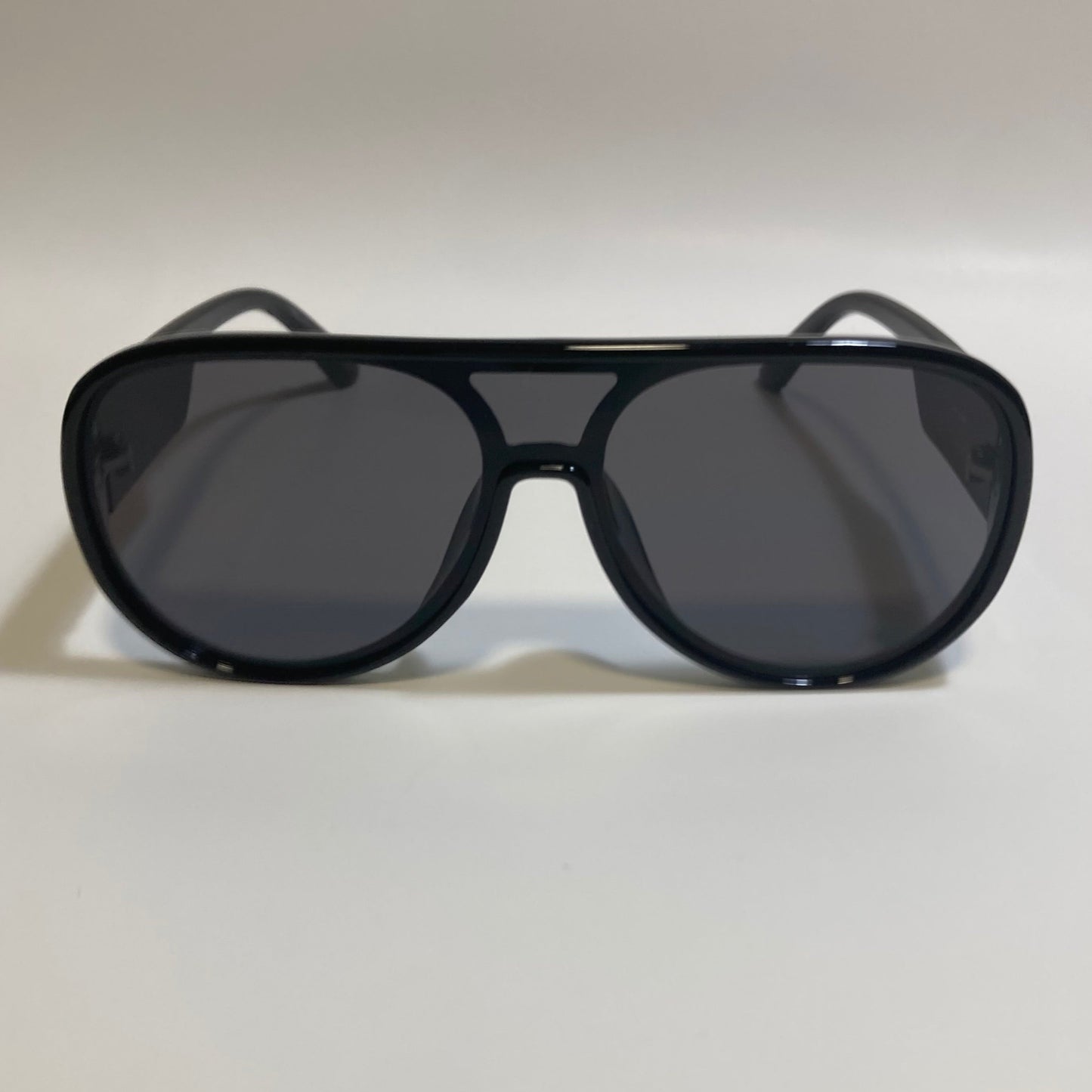 mens and womens Black retro aviator sunglasses 