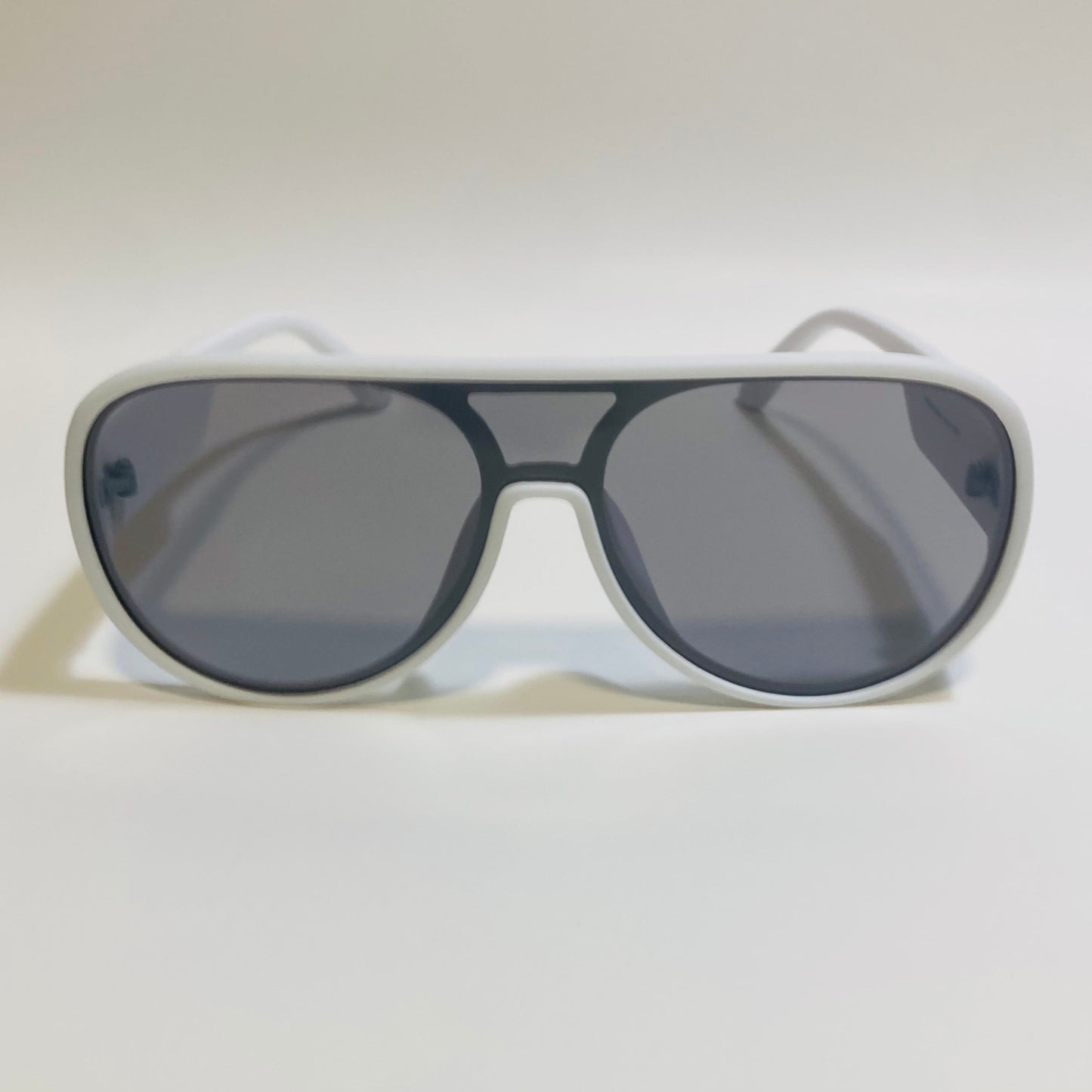 mens and womens white and gray retro aviator sunglasses 
