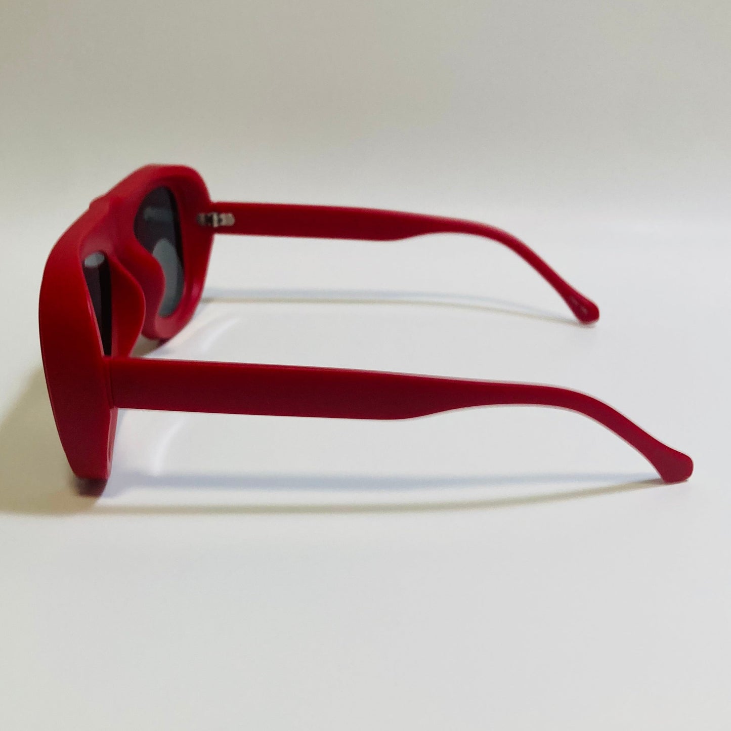 mens and womens unisex red and black thick frame retro aviator sunglasses