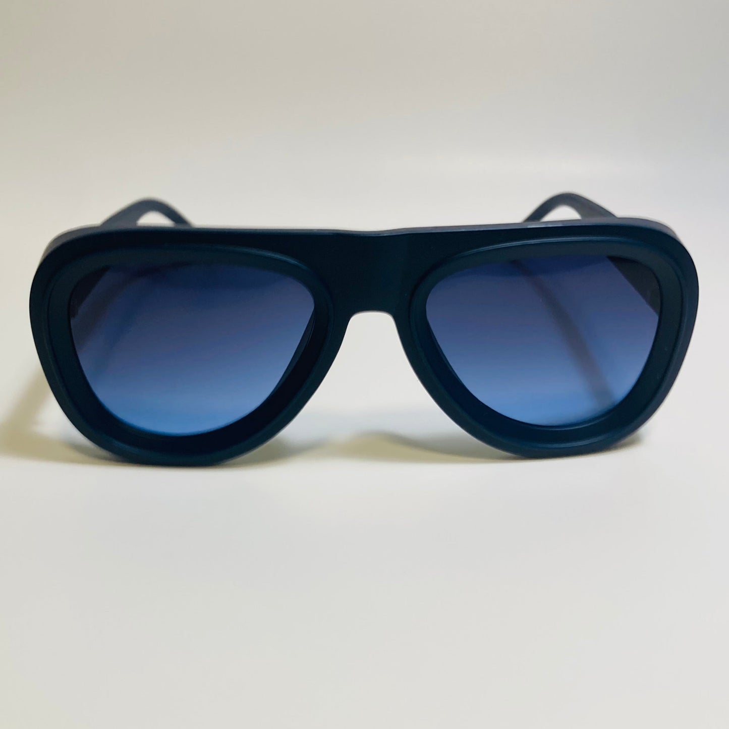 mens and womens unisex blue thick frame retro aviator sunglasses