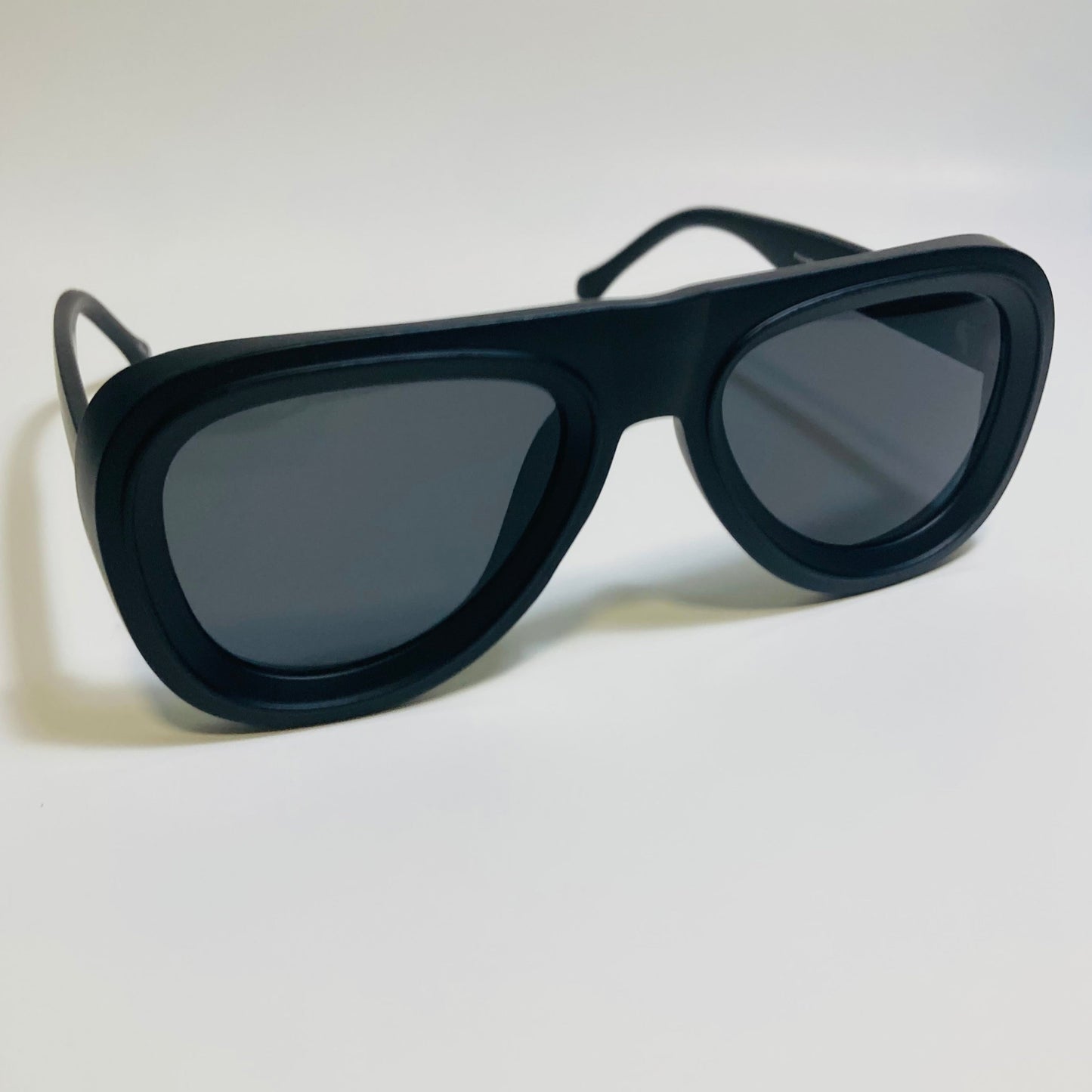 mens and womens unisex black thick frame retro aviator sunglasses