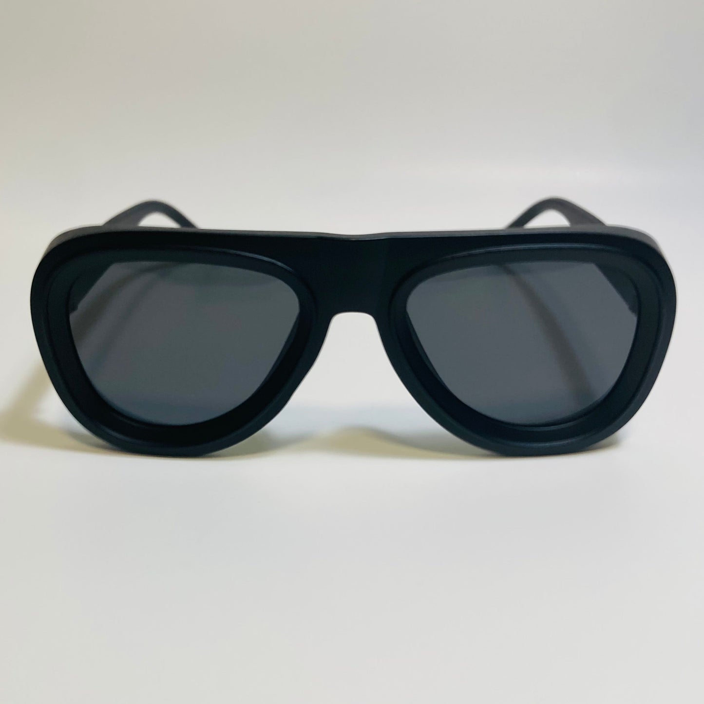 mens and womens unisex black thick frame retro aviator sunglasses