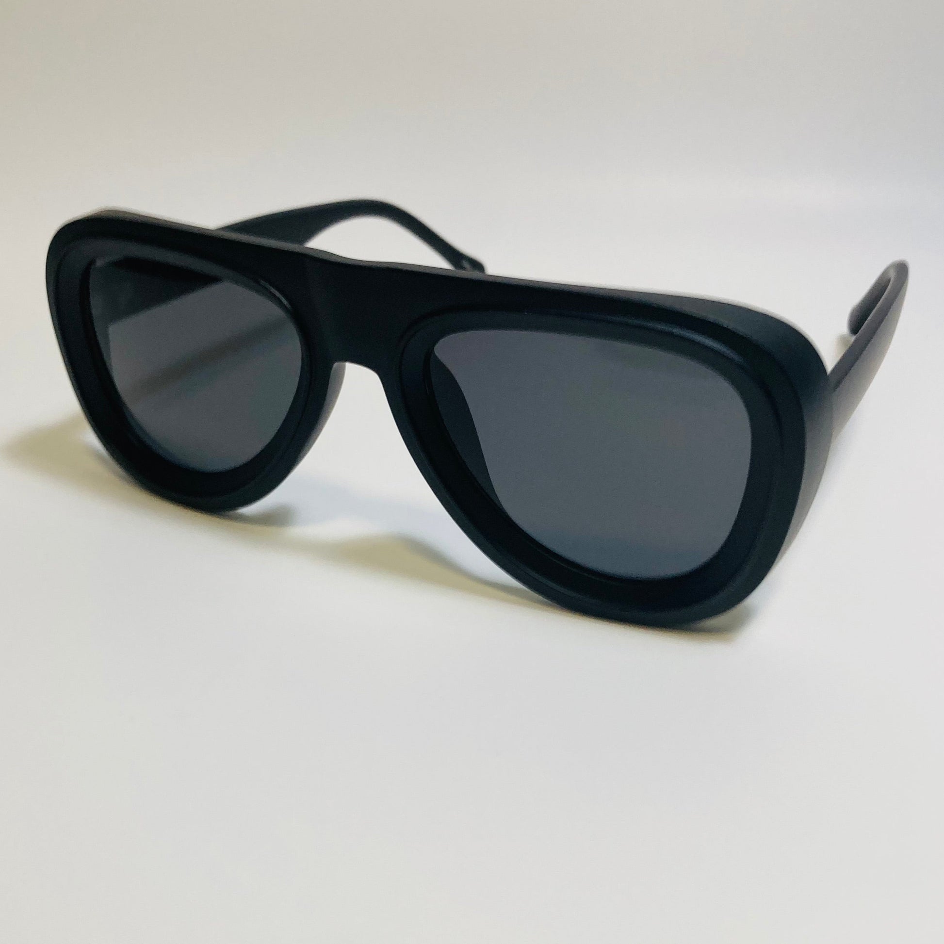 mens and womens unisex black thick frame retro aviator sunglasses