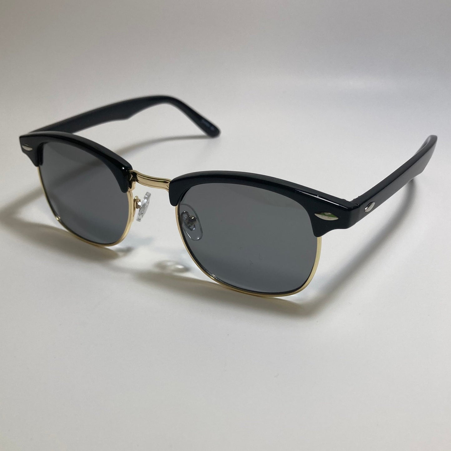 mens and womens unisex black and gold clubmaster sunglasses