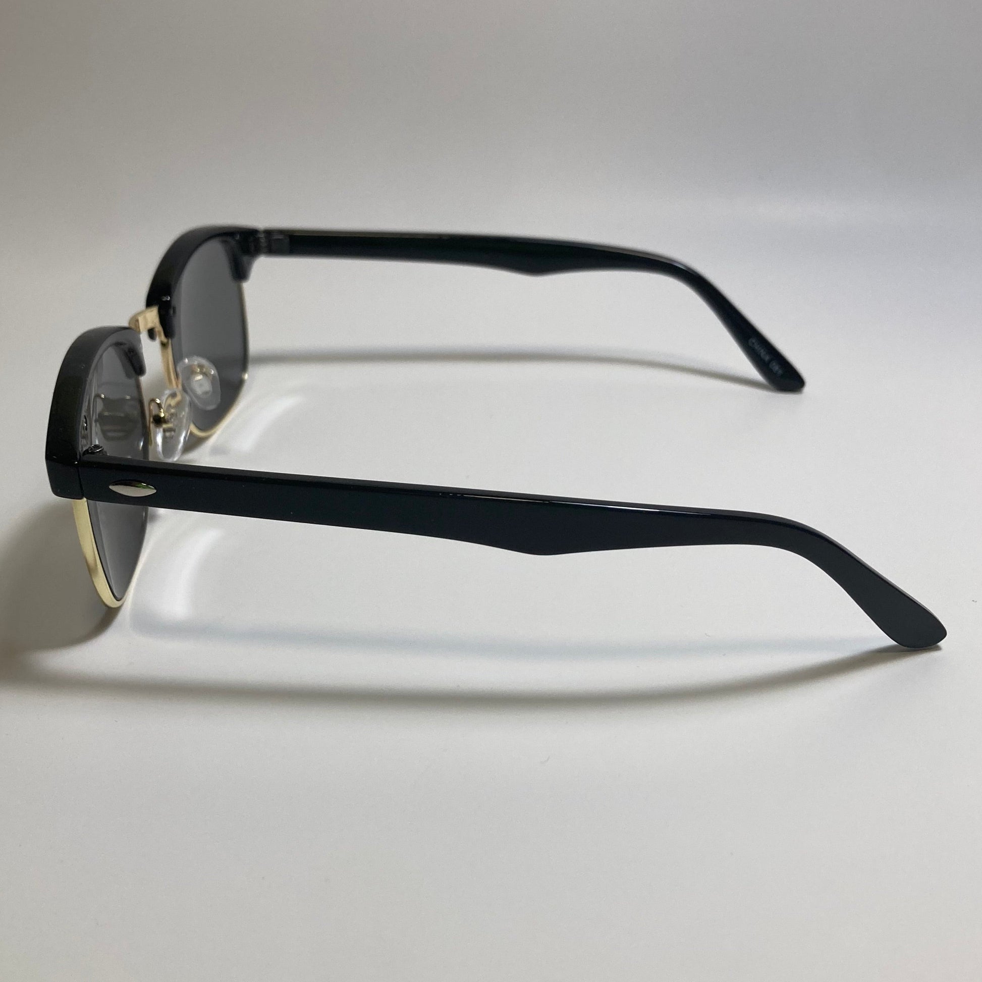 mens and womens unisex black and gold clubmaster sunglasses