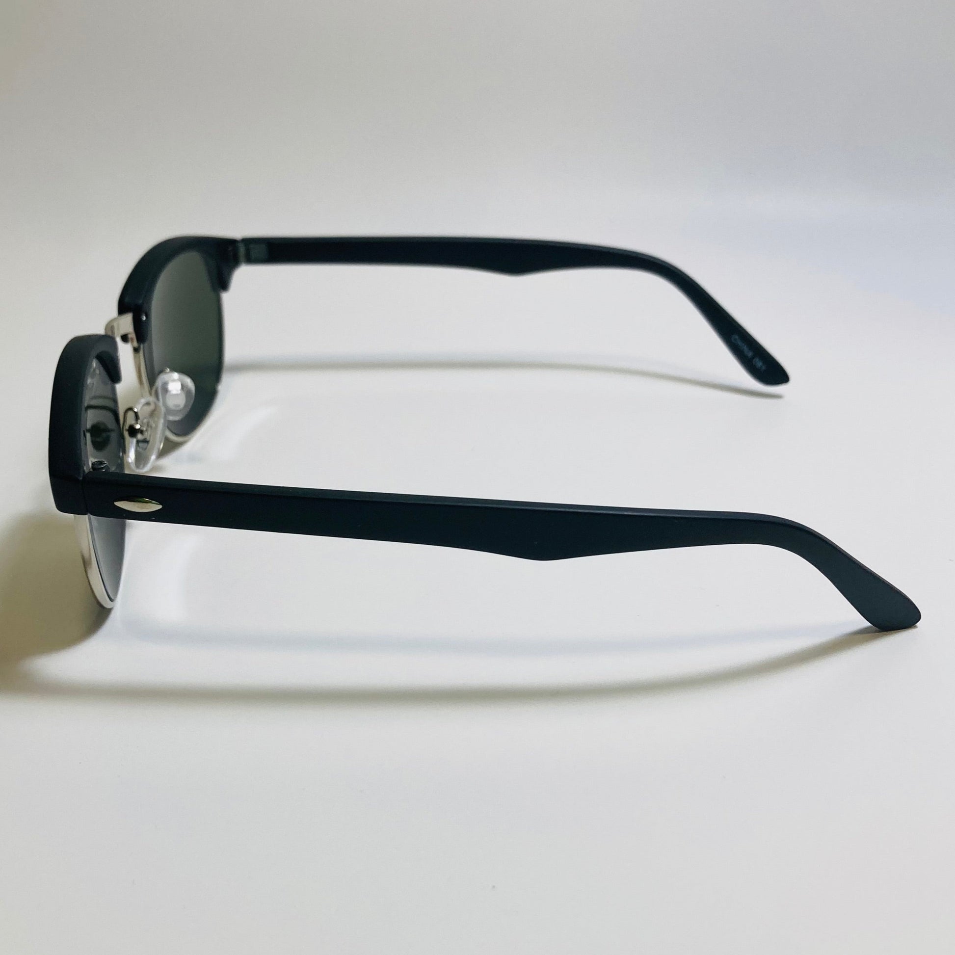 mens and womens unisex black silver and green clubmaster sunglasses