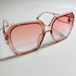 womens gold and pink oversize square sunglasses