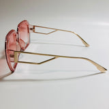 womens gold and pink oversize square sunglasses
