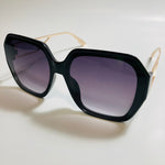 womens gold and black oversize square sunglasses