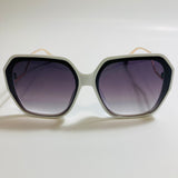 womens white gold and black oversize square sunglasses