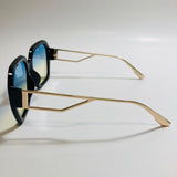 womens black blue and yellow oversize square sunglasses