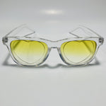 yellow womens heart shape sunglasses with clear frame