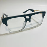 mens and womens black clear and gold fake glasses