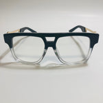 mens and womens black clear and gold fake glasses