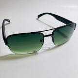 mens green and black square sunglasses with crossbar