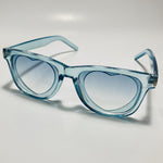 blue womens heart shape sunglasses with clear frame