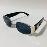 mens and womens black and gold round sunglasses 