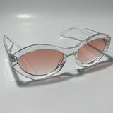 womens clear and pink cat eye sunglasses