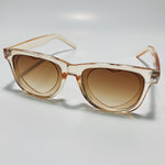 brown womens heart shape sunglasses with clear frame