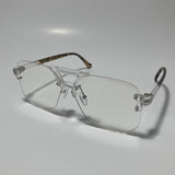 mens and womens clear rimless aviator sunglasses