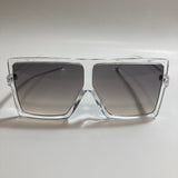 womens gray and clear square oversize sunglasses