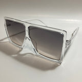 womens gray and clear square oversize sunglasses