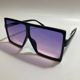 womens black and purple square oversize sunglasses