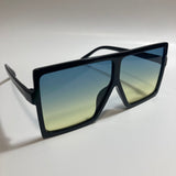 womens black and green square oversize sunglasses