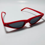womens red skinny cat eye sunglasses
