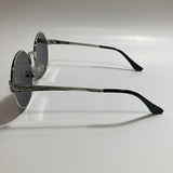 mens and womens silver round steampunk sunglasses with black lenses