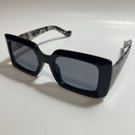 womens gray and black square sunglasses