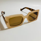 womens tan and brown square sunglasses