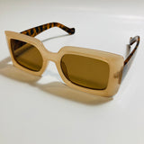 womens tan and brown square sunglasses