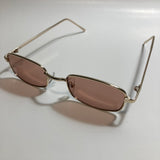 mens and womens gold and brown square sunglasses