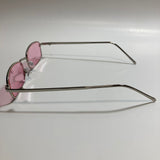 mens and womens silver and pink square sunglasses