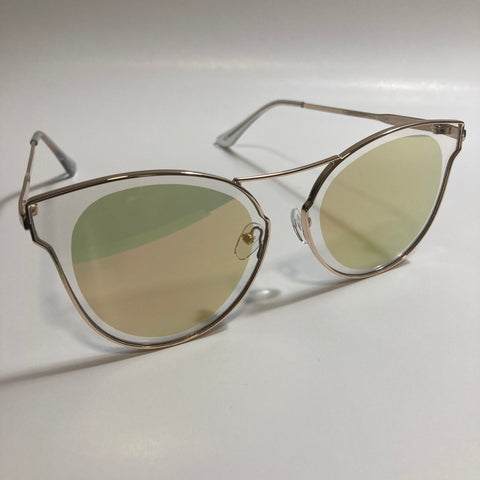 womens gold and green mirrored sunglasses